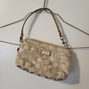 Coach gold mini bag